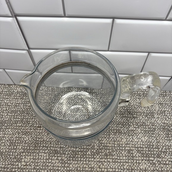 Pyrex VTG Glass Coffee Pot Stainless Steel Trim Acrylic Handle‎ 9 Cup 7759 - Picture 3 of 16